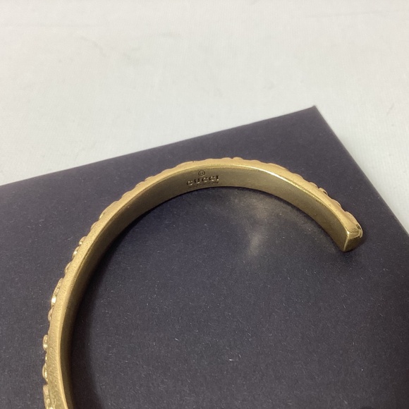 Gucci GG Floral Gold Bangle Retro - Picture 5 of 5
